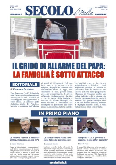 Venerdì 2 settembre 2016