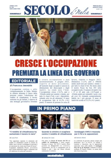 Martedi 2 agosto 2022