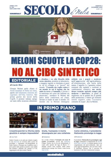 Sabato 2 dicembre 2023