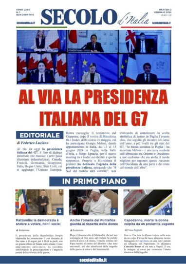 Martedi 2 gennaio 2024