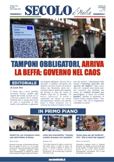 Giovedi 20 Dicembre 2018