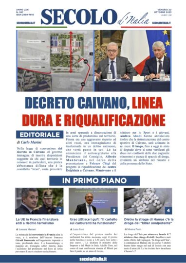 Venerdi 20 ottobre 2023