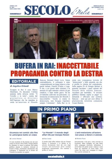 Mercoledi 21 settembre 2022