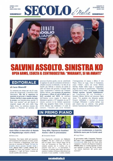 Sabato 21 dicembre 2024