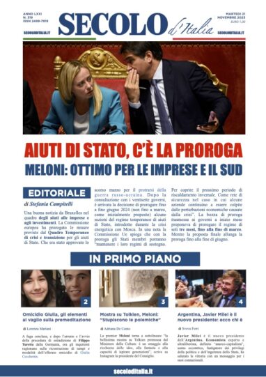 Lunedi 21 novembre 2022