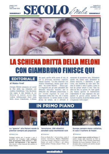 Sabato 21 ottobre 2023