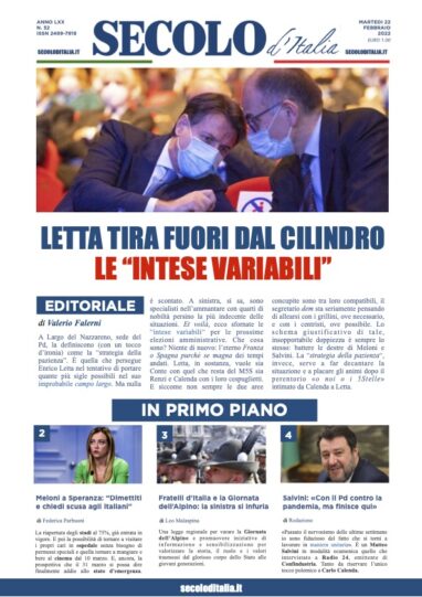 Lunedi 22 Febbraio 2021