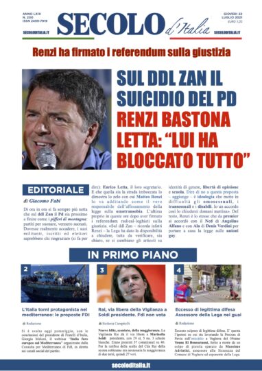 Lunedi 22 Luglio 2019