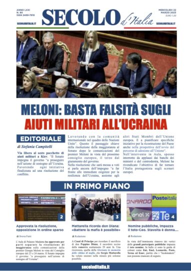 Lunedi 22 Marzo 2021