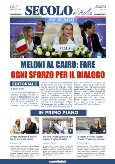 Domenica 22 ottobre 2023