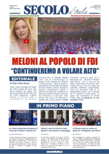 Lunedi 23 ottobre 2023