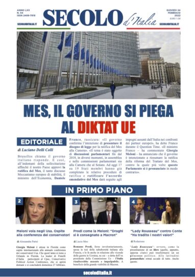 Lunedi 24 Febbraio 2020