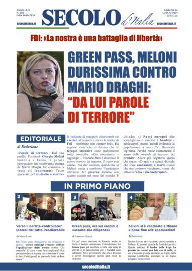 Sabato 24 Luglio 2021