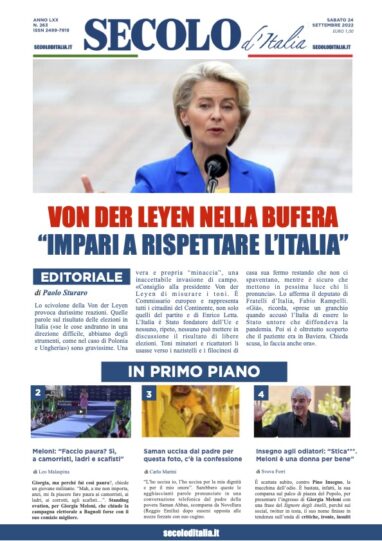 Sabato 24 settembre 2022