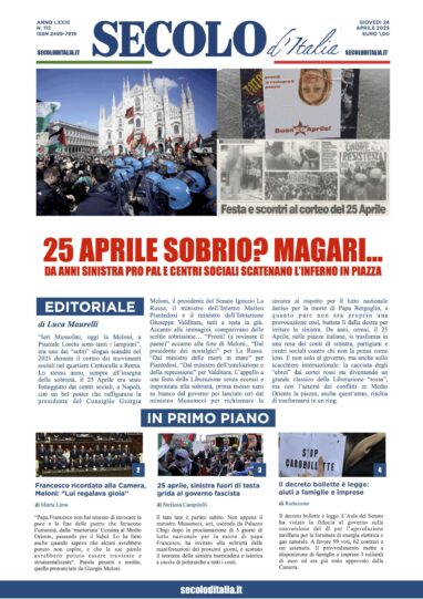 Giovedi 24 aprile 2025