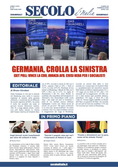Lunedi 24 febbraio 2025