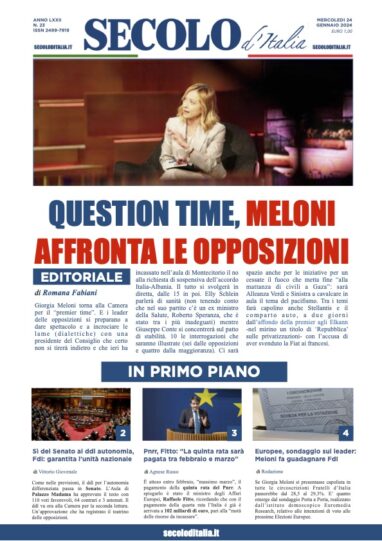 Mercoledi 24 gennaio 2024