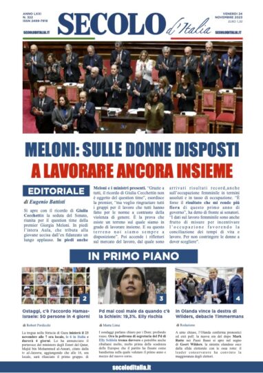 Venerdi 24 novembre 2023