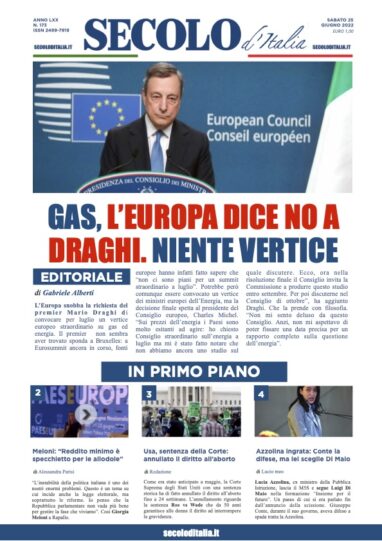 Martedi 25 Giugno 2019