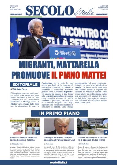 Sabato 26 agosto 2023