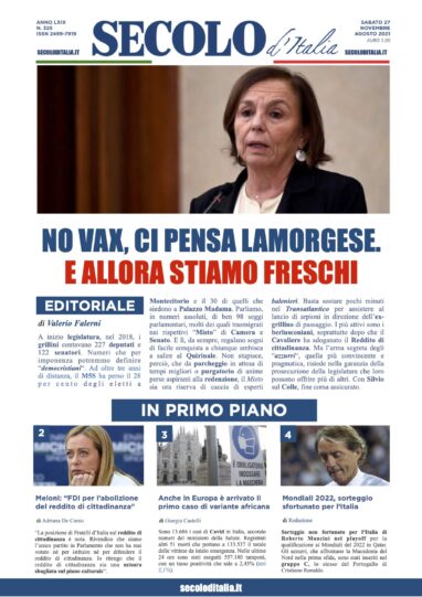 Martedi 27 Novembre 2018