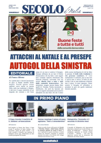 Mercoledi 27 dicembre 2023