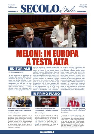 Giovedi 27 giugno 2024