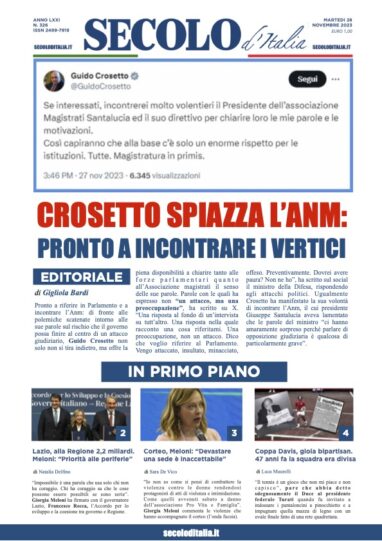 Lunedi 28 novembre 2022