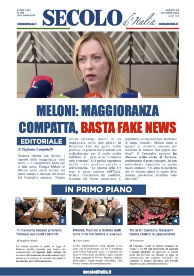 Sabato 28 ottobre 2023