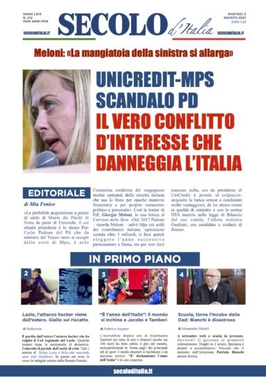 Lunedi 3 Agosto 2020