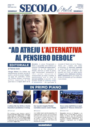 Martedì 3 Dicembre 2019