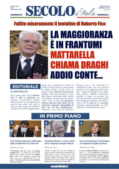 Mercoledi 3 Febbraio 2021