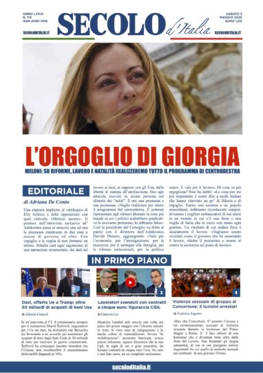 Sabato 3 maggio 2025