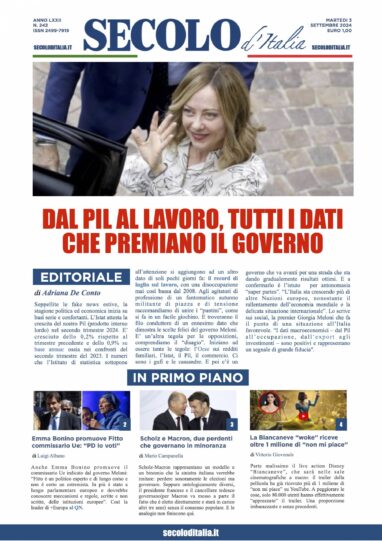 Martedi 3 settembre 2024