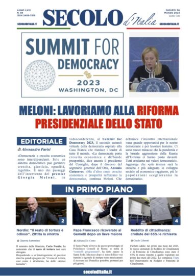 Giovedi 30 marzo 2023