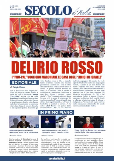 Lunedi 30 settembre 2024