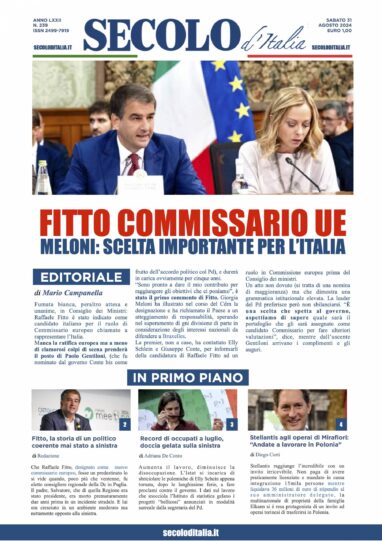 Sabato 31 agosto 2024
