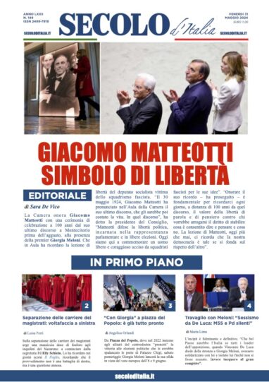 Venerdi 31 maggio 2024