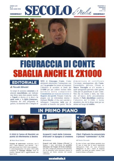 Martedi 4 Gennaio 2022