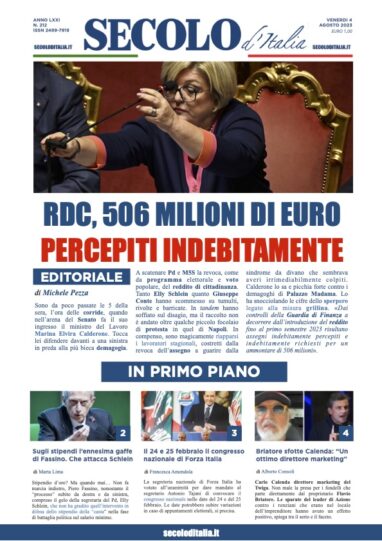 Venerdi 4 agosto 2023