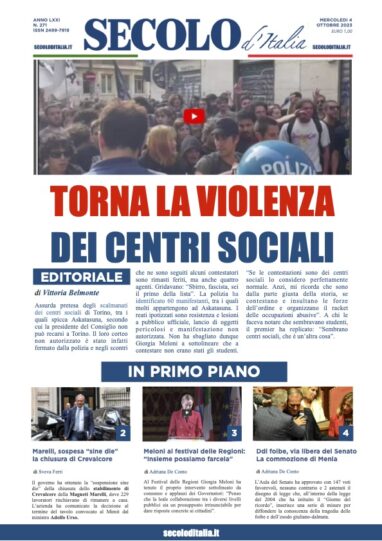 Mercoledi 4 ottobre 2023