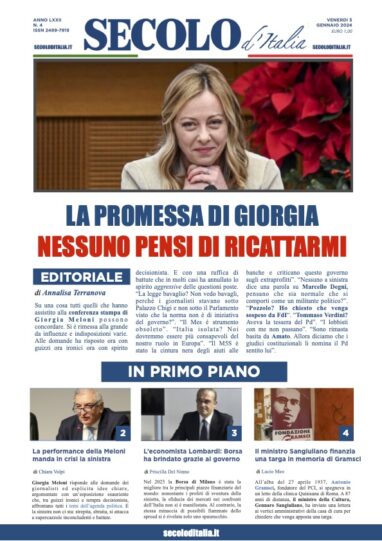 Giovedi 5 gennaio 2023