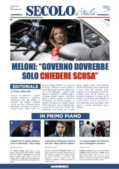 Venerdi 7 Gennaio 2022