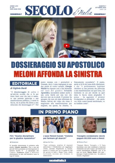 Sabato 7 ottobre 2023