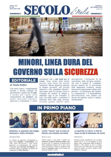 Giovedi 7 settembre 2023