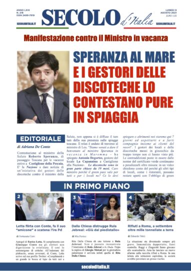 Mercoledi 9 Agosto 2017