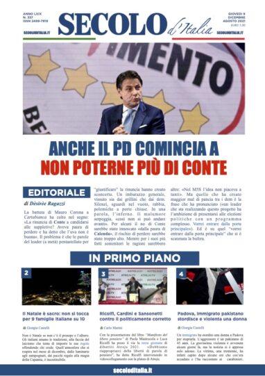 Lunedi 9 Dicembre 2019