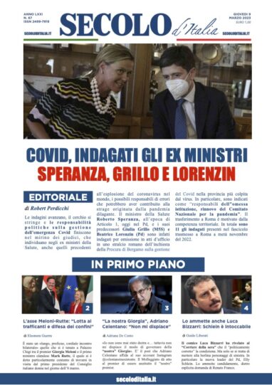 Giovedi 9 marzo 2023