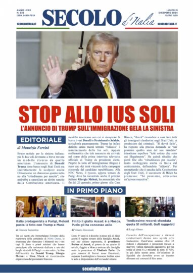 Lunedi 9 dicembre 2024