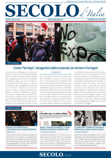 Venerdì 1 maggio 2015